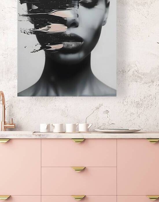 ABSTRACT FACE ART  13 by Online Arts