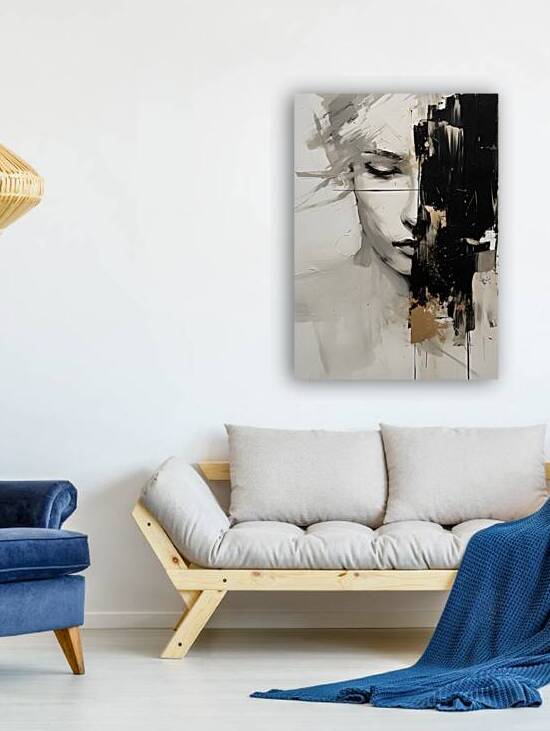 ABSTRACT FACE ART  14 by Online Arts