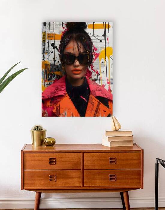 ABSTRACT FACE ART  15 by Online Arts