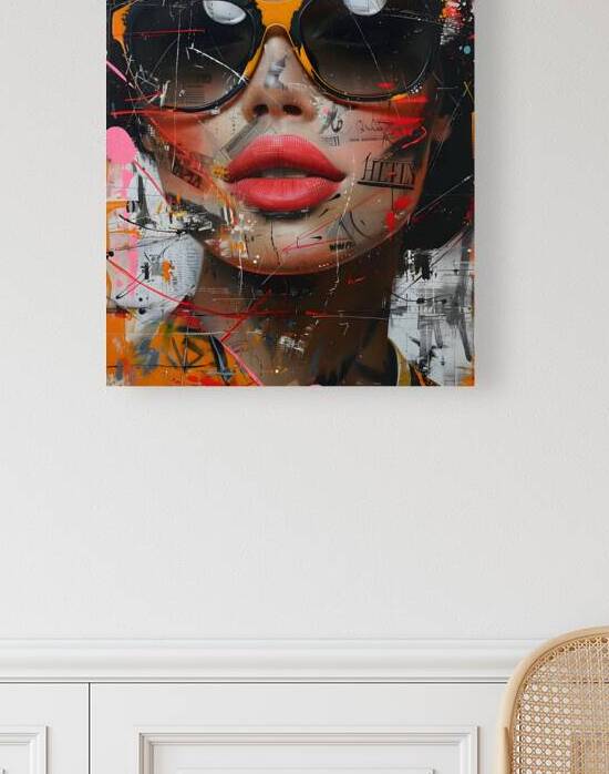 ABSTRACT FACE ART  20 by Online Arts