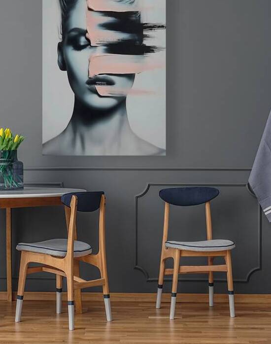 ABSTRACT FACE ART  21 by Online Arts