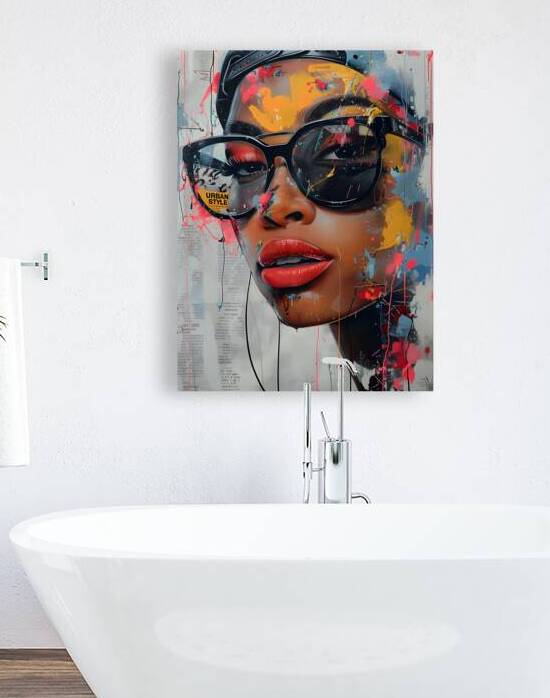 ABSTRACT FACE ART  22 by Online Arts