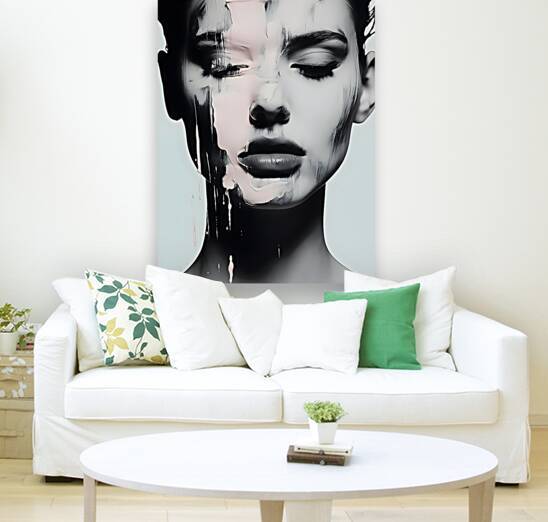 ABSTRACT FACE ART  23 by Online Arts