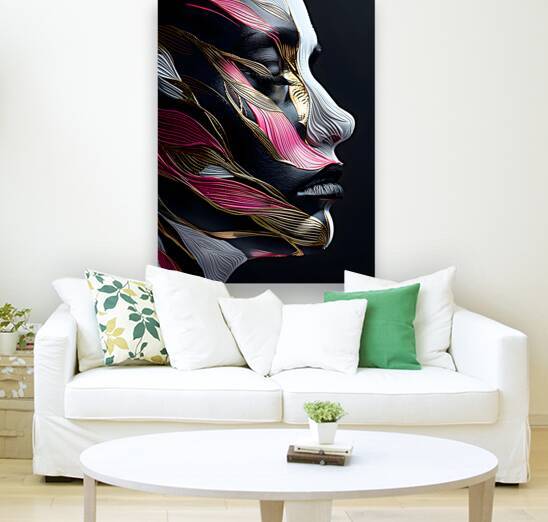 ABSTRACT FACE ART  25 by Online Arts