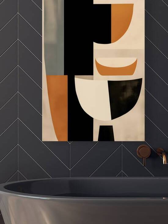 ABSTRACT FACE ART  63 by Online Arts