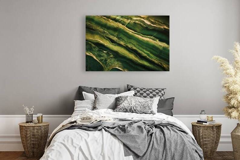 A stunning close up photograph of a deep green ma by Mitica Mihaila