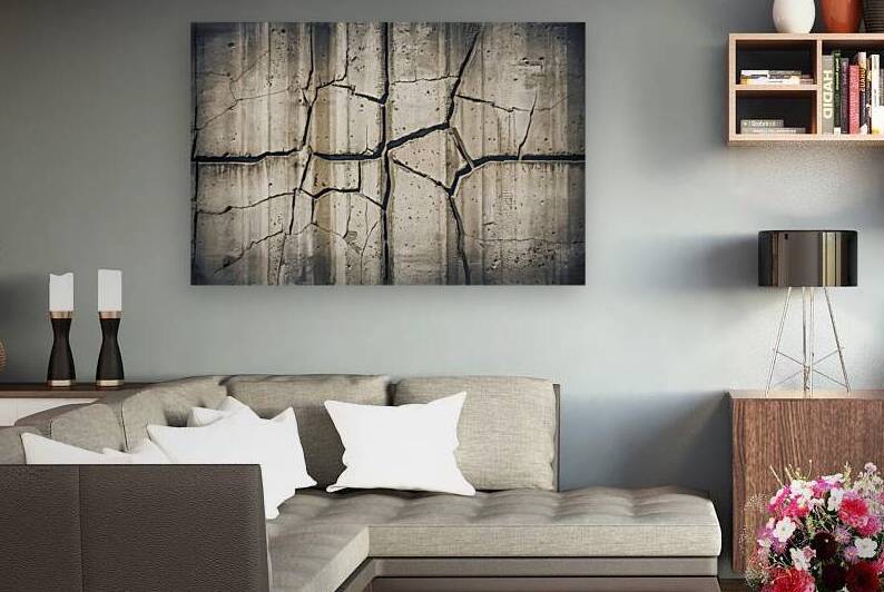 A hauntingly beautiful image of a cement wall rid by Mitica Mihaila