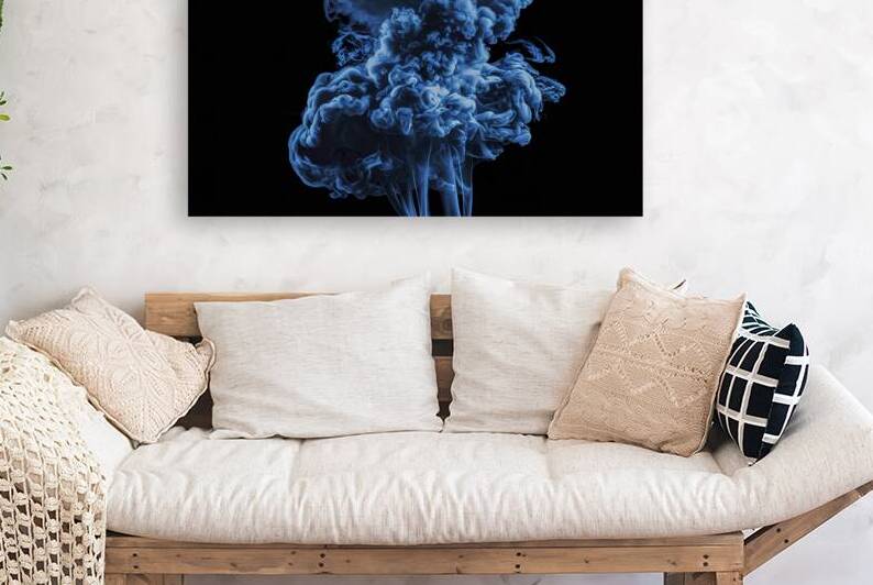 A captivating image of dense blue fiery smoke swi by Mitica Mihaila