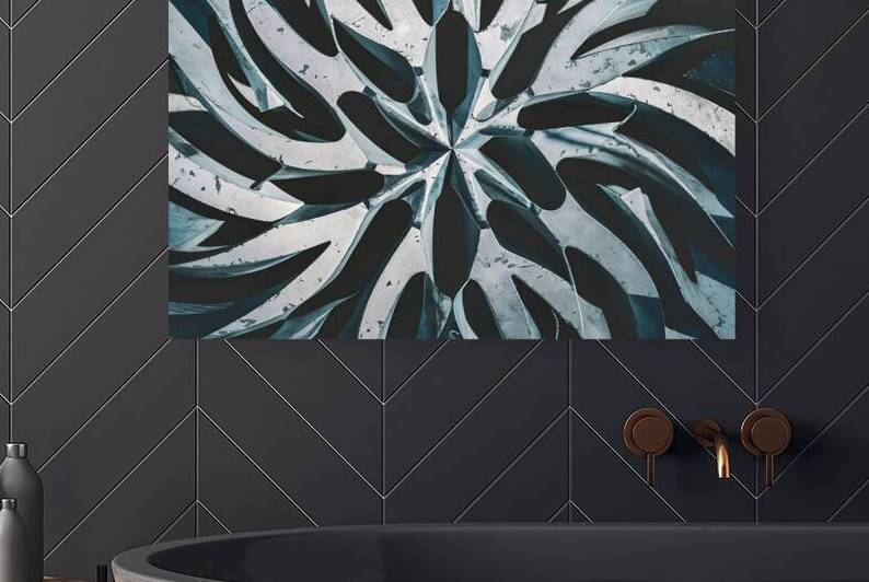 A striking photo of a intricate metal texture pat by Mitica Mihaila