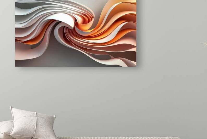 fluid pattern of intertwining ribbons or streams by Mitica Mihaila