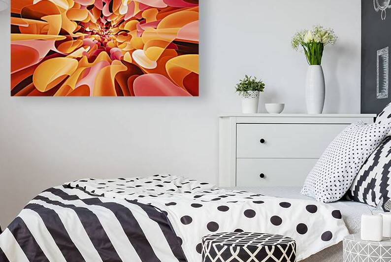 A vibrant and dynamic abstract painting featuring by Mitica Mihaila