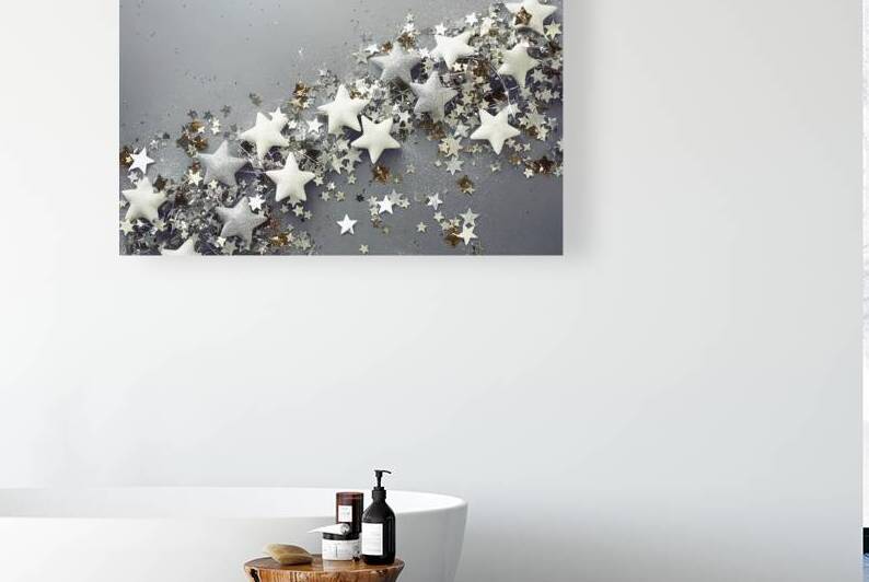 white and silver star shaped decorations 1 by Mitica Mihaila