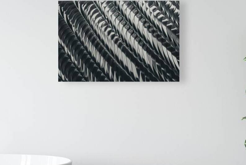 An exquisite close up photograph of a metallic or by Mitica Mihaila