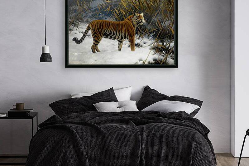 A Tiger Prowling In The Snow 1912  by Row One Brand