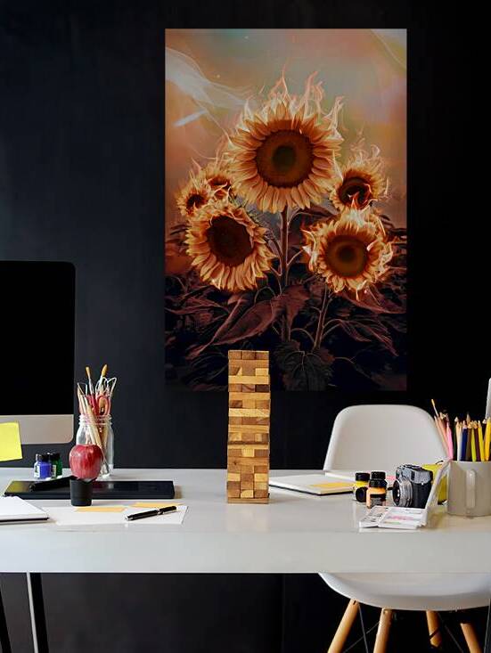 Burning sunflower by Tamer Al akshar