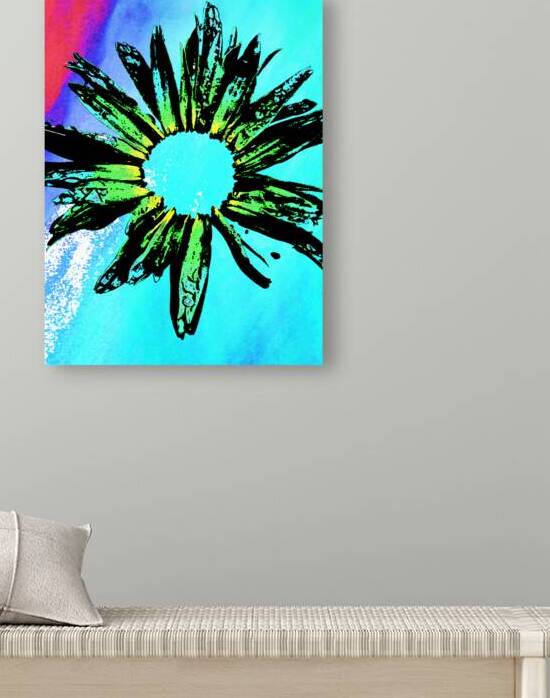 Abstract Daisy Green Centre by Catriona Roberts Nature Photography and Designs