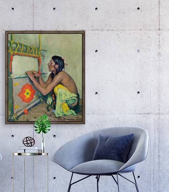 The Weaver by Eanger Irving Couse American  by Row One Brand