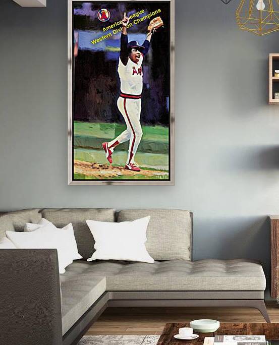 1987 California Angels Baseball Art Remix by Row One Brand