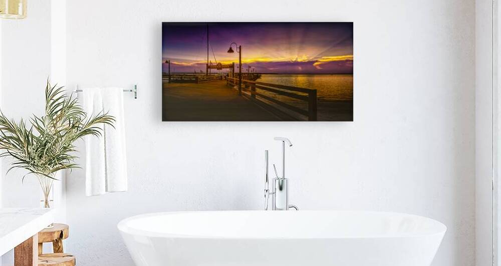 Harbour Town Dock Sunset Sign by Norma Brandsberg Photography