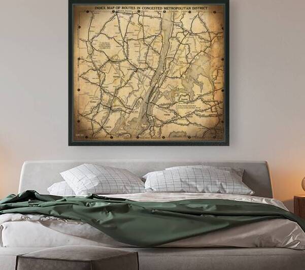 1916 nyc newark map by Row One Brand