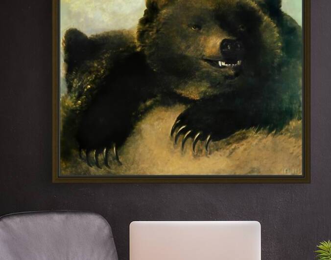 1846 Grizzly Bear Art by George Catlin by Row One Brand