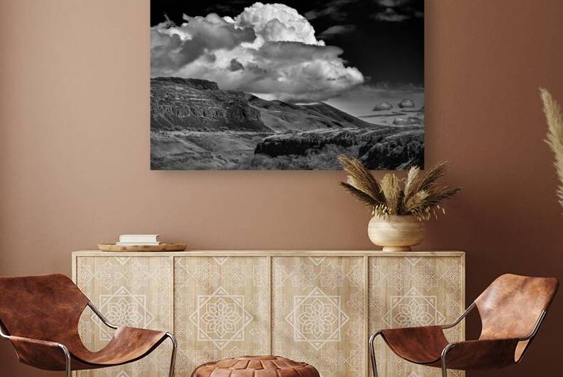 Dramatic Clouds at the Gorge [monochrome] by Malcolm Cutchin Photography