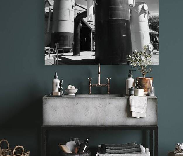 Gasworks [mono] by Malcolm Cutchin Photography