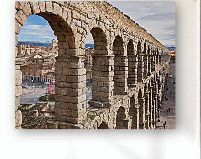 Segovia Aqueduct View by Malcolm Cutchin Photography