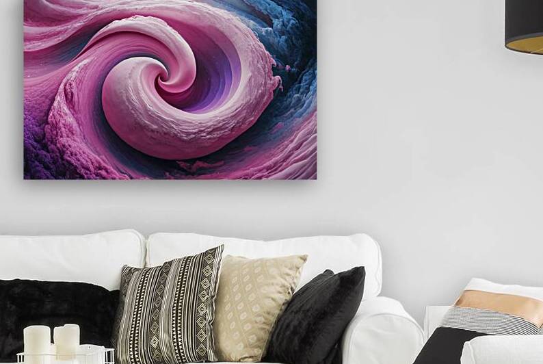 Abstract smooth unique pink nebula galaxy artwork by Violeta Popescu