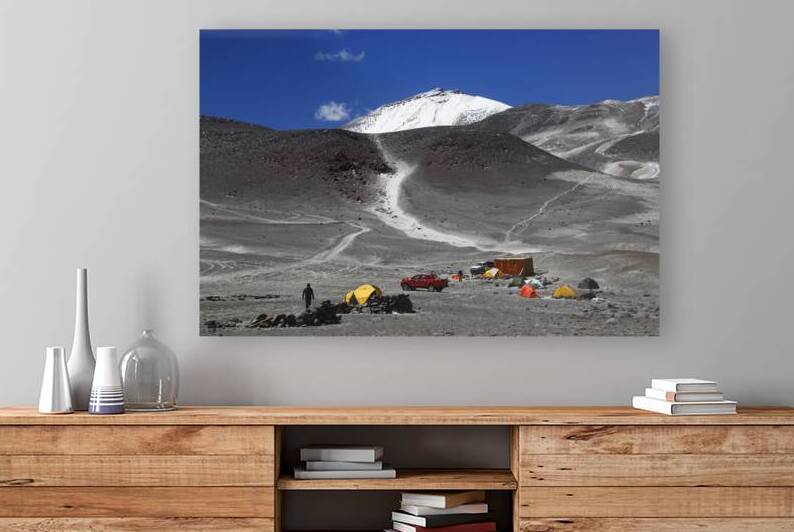 Ojos del Salado volcano Atacama refuge and base camp Chile by Magical Andes Photography