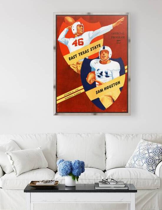 1950 East Texas State vs. Sam Houston State Football Art by Row One Brand