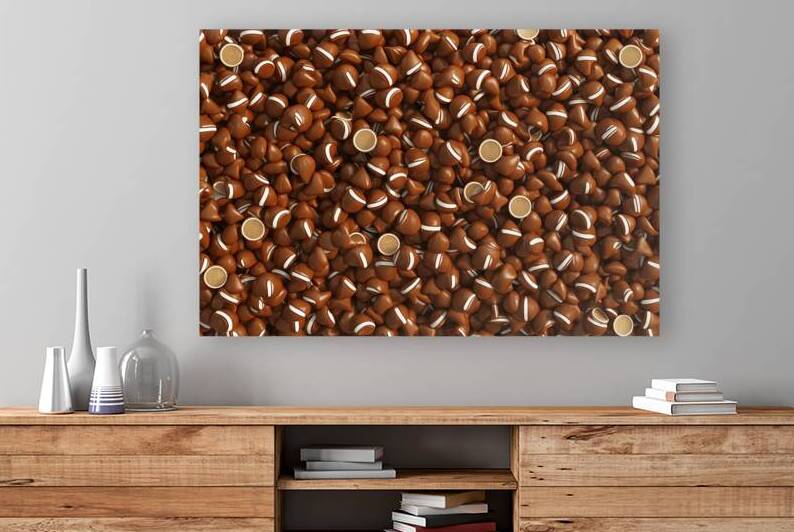 Many Chocolate chips filled in background Brown C by Violeta Popescu