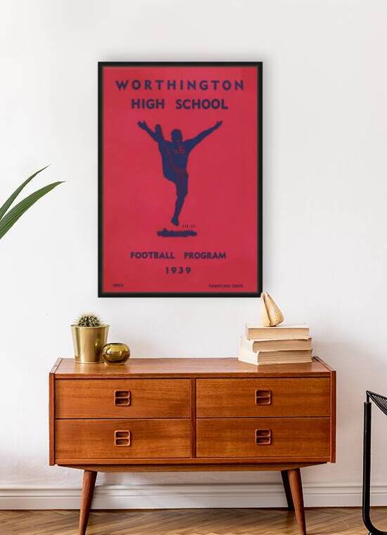 1939 worthington football program cover art by Row One Brand