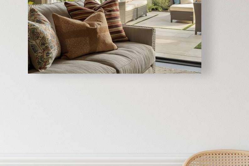 A cozy and inviting living room scene with a beau by Dumitru Veres