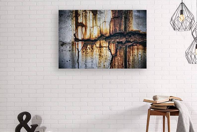 A close up image of an old cracked concrete wall by Gabriela Ghita