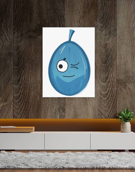 A single large round blue balloon 4 by Ana Dragan