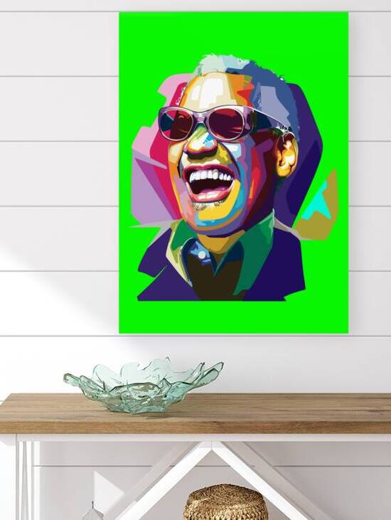 Ray Charles Jazz Singer Pop Art Illustration by Artkreator