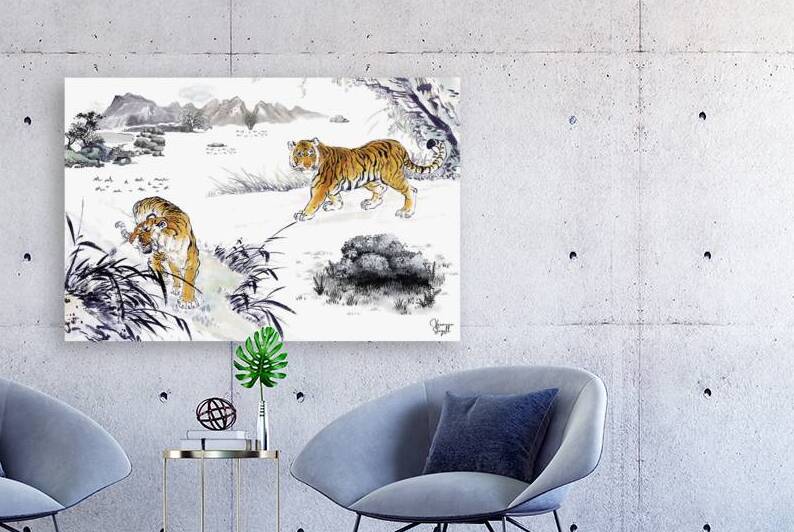 Majestic Tigers - Limited Edition Art Print  by Veronica Stegall