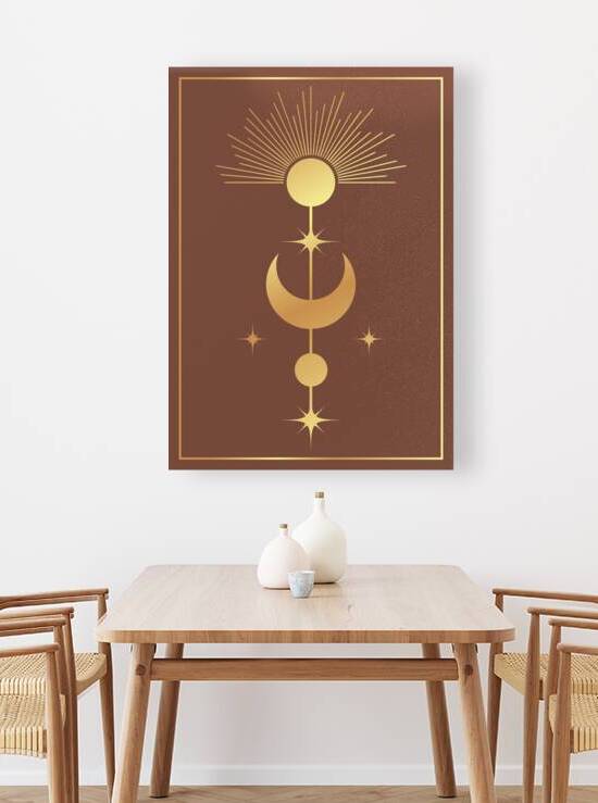 Moon in golden style by Point Art