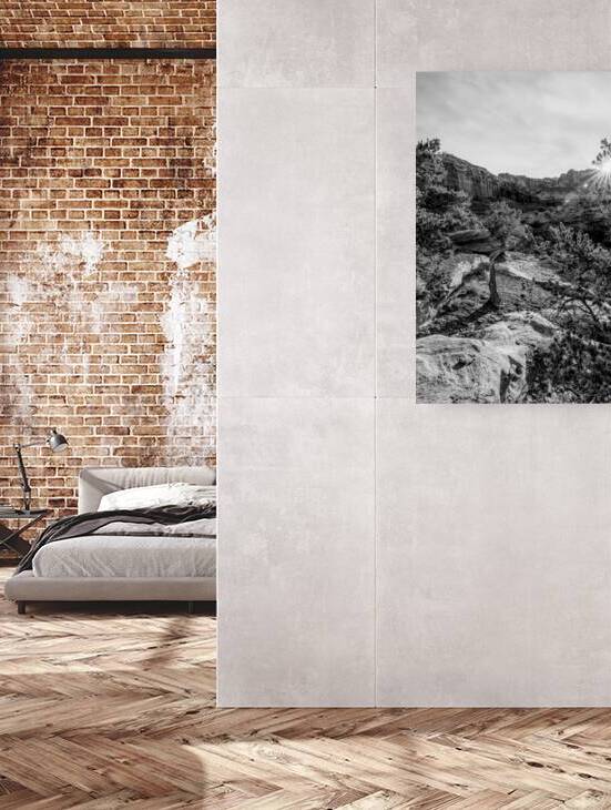 Capitol Reef Cedar Sunrays Sunrise Vertical Grayscale by Jennifer White