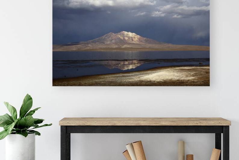 Quisi Quisini volcano and Lake Chungara Chile by Magical Andes Photography