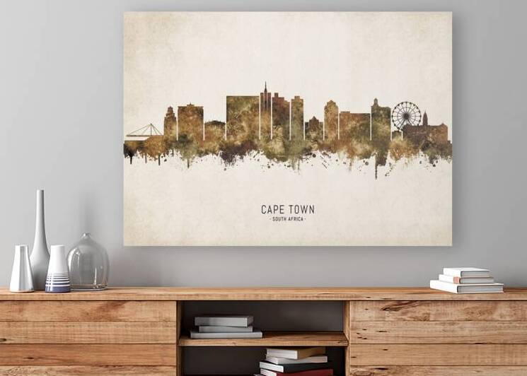 Cape Town South Africa Cityscape Vintage by Towseef Dar