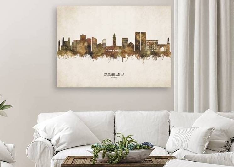 Casablanca Morocco Cityscape Vintage by Towseef Dar