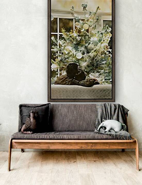 1950s christmas tree art by Row One Brand