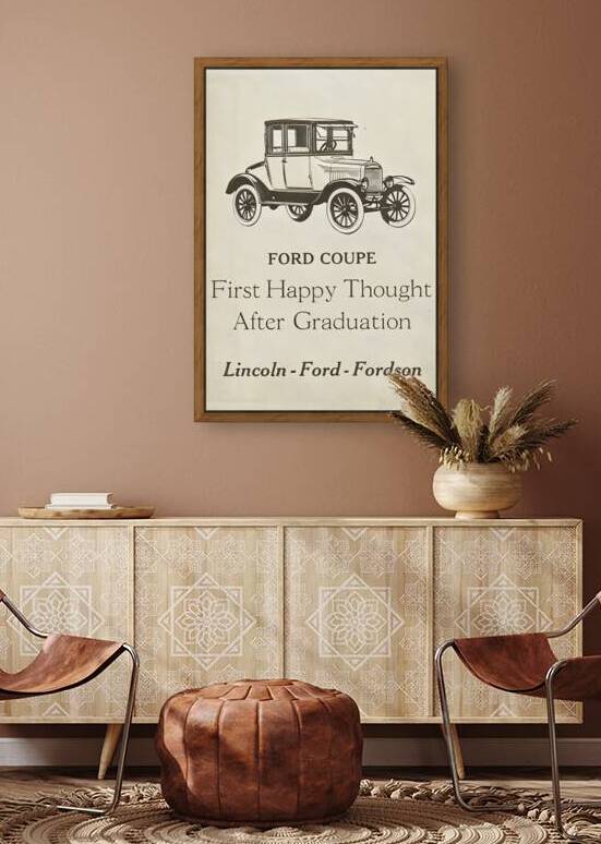 1920s ford coupe ad by Row One Brand