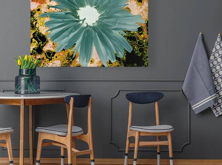 Abstract Vibrant Green Daisy by Catriona Roberts Nature Photography and Designs