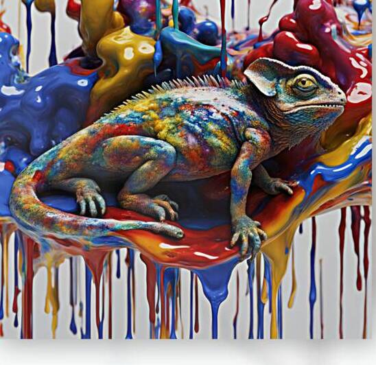 Colorful Chameleon 23 by Esmonbijouart