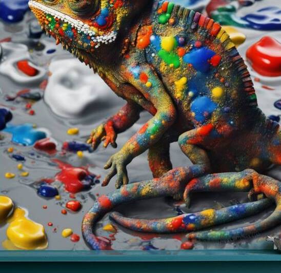 Colorful Chameleon 18 by Esmonbijouart