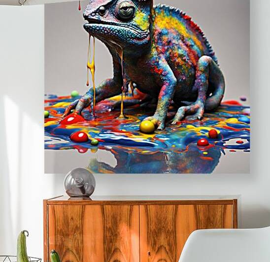 Colorful Chameleon 32 by Esmonbijouart