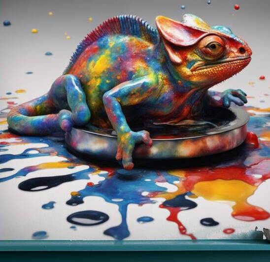 Colorful Chameleon 40 by Esmonbijouart